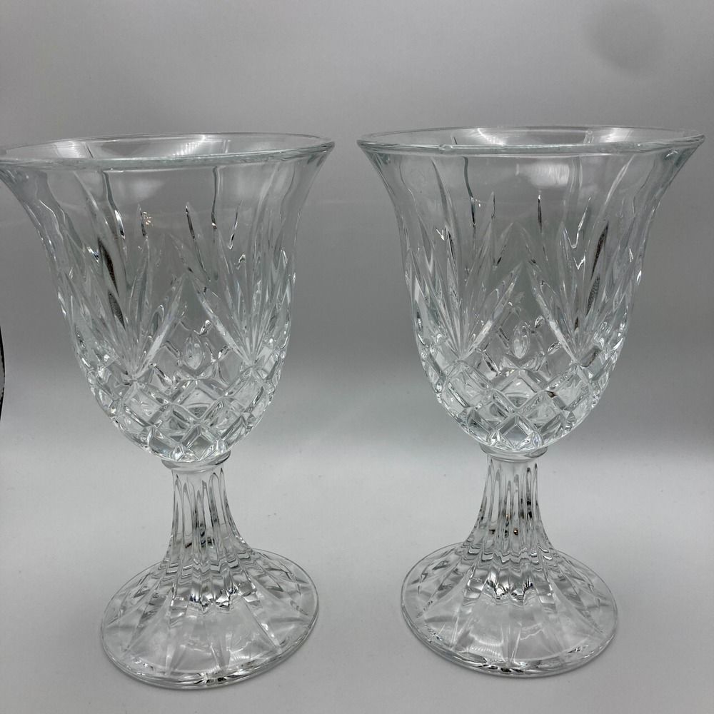 Godinger Lexington? Crystal Goblets Set of 2‎ Vintage Classic Holiday Decor